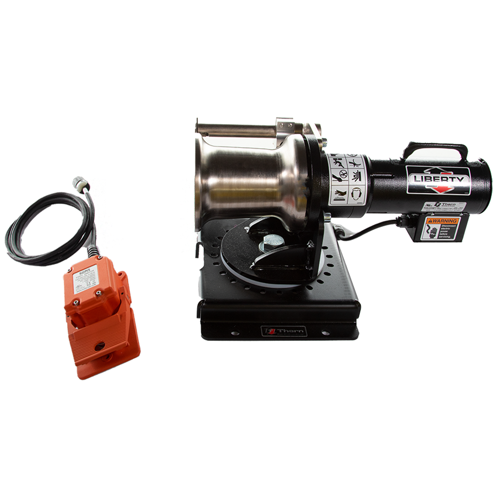 Thern Liberty 2,000 lb Capstan Winch with Swivel Mount from Columbia Safety
